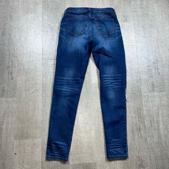 Vintage Reunion REWASH Distressed Faded Appliqué Jeans, Junior Women’s 5/27 - Picture 8 of 13